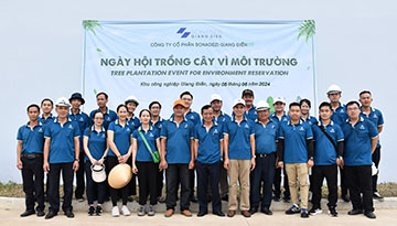 Công ty CP Sonadezi Giang Điền tổ chức Ngày hội trồng cây vì môi trường năm 2024 tại KCN Giang Điền